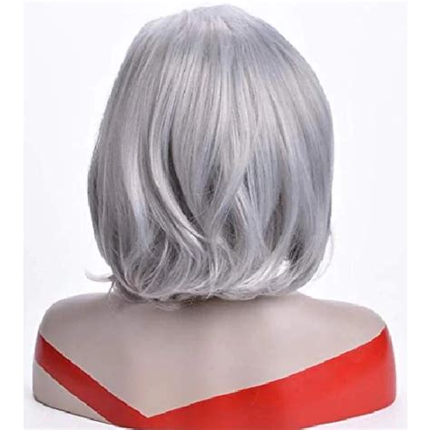 Gray Wigs For Women Silver Grey Short Curly Wigs 12 Inch Bob Curly