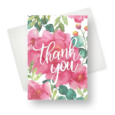 Floral Thank You Card World Wildlife Fund Fsc Certified Northern Cards