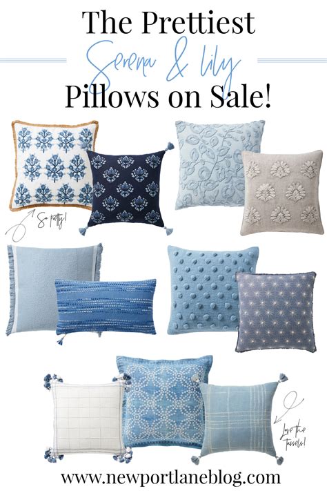 Serena And Lily Pillows On Sale Newport Lane Blue And White