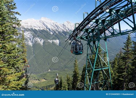 Banff Gondola In Summer Time Banff National Park Editorial Stock Photo