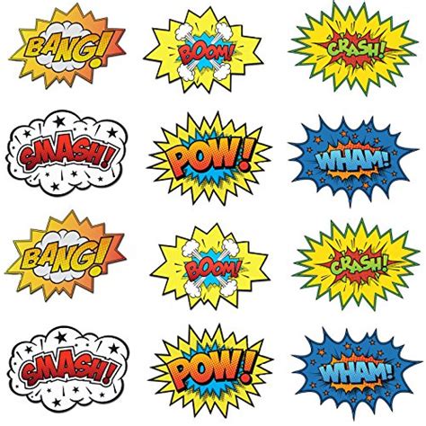 Turn your party into a superhero comic book by putting these large paper cutouts up on. Large Cardboard Superhero Word Cutouts (Size: 17