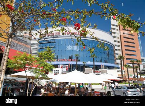 Outdoor Cafes Las Condes Shopping Mall Santiago Chile Stock Photo Alamy