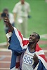 Linford Christie (UK) Sprinter. Olympic Gold Medal winner at 100m in ...