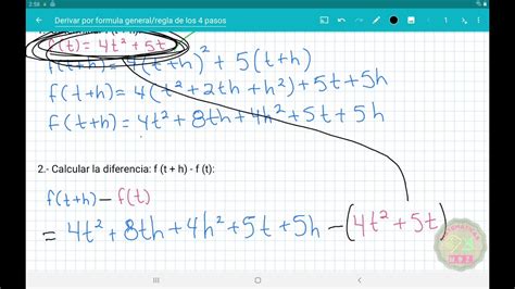 Derivar Por Fórmula Generalregla De Los 4 Pasos Youtube