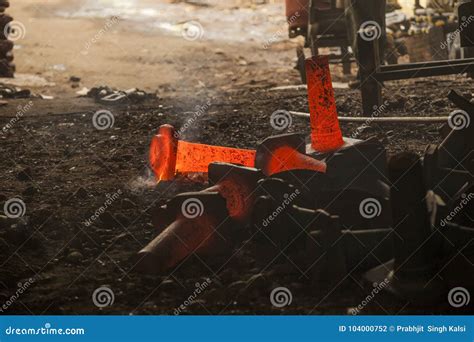 Drop Forged Hammer In Forging Process Stock Photo Image Of Heavy