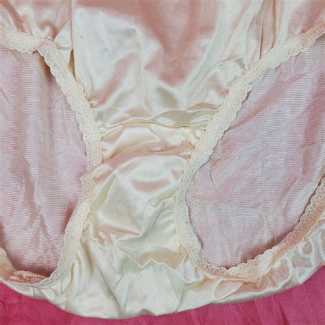 Vtg Sheer Panties Shiny Silky Nylon Gusset W Lace Size 9 Sissy Sexy Granny Panty Ebay