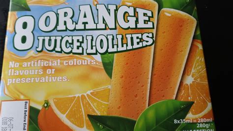 8 Oranges Juice Lollies Farmfoods Kalorie Kj A Nutriční Hodnoty