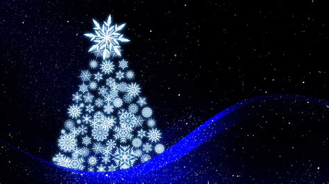 White Sparkles Artistic Blue Christmas Tree Snowflake 4k 5k Hd