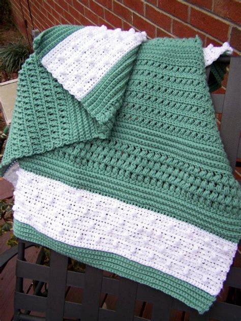 Crocheted Textured Reversible Lap Blanket Afghans Charity Crocheted