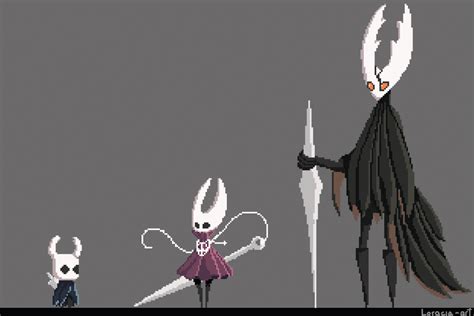 Pixel Art Little Ghost Hornet The Hollow Knight By Loracia
