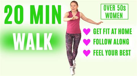 walk at home 20 minute brisk walk low impact endurance exercises lively ladies youtube