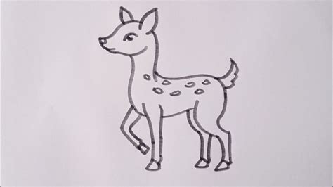 How To Draw A Deersimple Deer Drawing Step By Stepdeer Outline