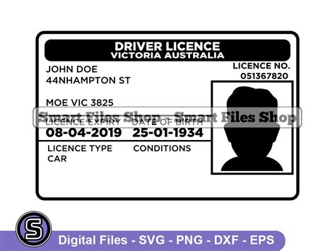 Australia Drivers Licence Template Svg Drivers Licence Svg Etsy Canada