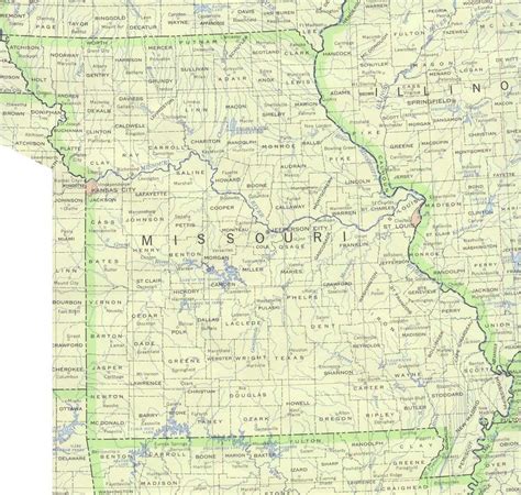 Landkarte Missouri Politische Karte Karten Und