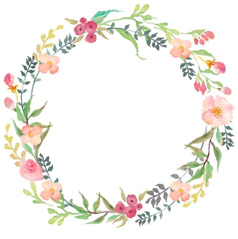 Watercolour Flowers Wreath Clip Art Floral Png Download 800804