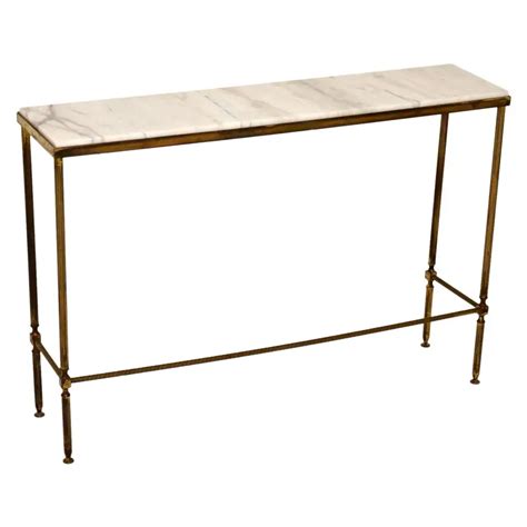 1970s Vintage Brass And Marble Console Table For Sale At 1stdibs Marble Console Table Solid