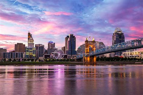 Amazon.com: Cincinnati Skyline Photography, Sunset View of ...