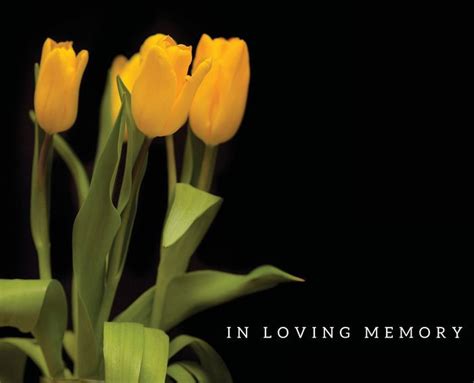 In Loving Memory Funeral Guest Book Hard Cover Black With Yellow
