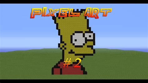 Minecraft Pixel Art Bart Simpson Youtube