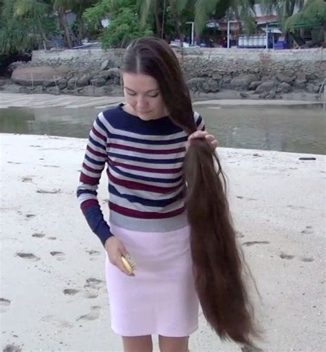 Video Super Cute Rapunzel Playing With Hair Hair In The Wind Long