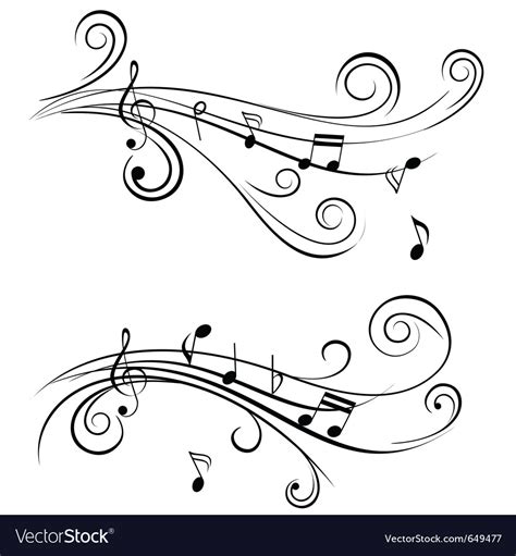 Sound Wave Sheet Music Notes Royalty Free Vector Image