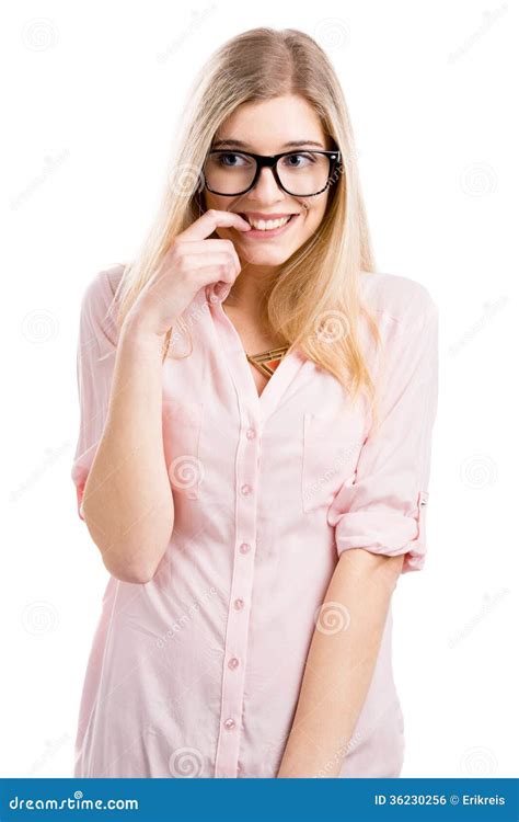 Nerd Girl Stock Photo Image Of Female Nerd Blonde 36230256