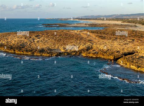 Rocky beaches in the Mediterranean in Israel Stock Photo - Alamy