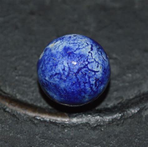 Clay Bennington Marble With Interesting Blue Glazing Circa 1850 S 1890 S Germany