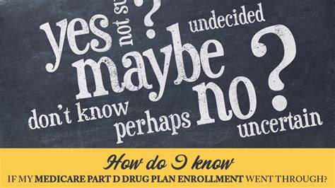 Medicare is a federal health insurance program for individuals age 65 or older, people with disabilities under age 65 or people of any age with if you currently have medicare: How do I know if my Medicare Part D Drug Plan enrollment went through?