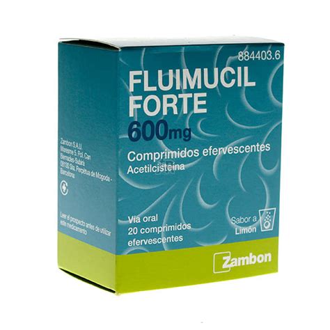 Fluimucil Forte 600 Mg 20 Comprimidos Efervescentes.