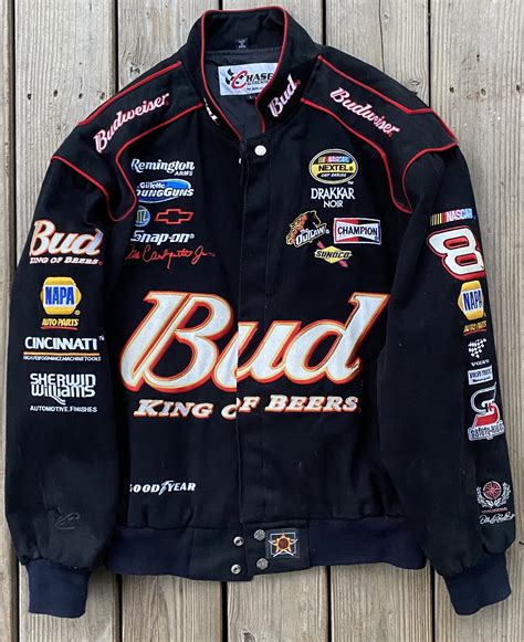 Dale Earnhardt Jr Nascar Budweiser Chase Authentic Jacket Bidstitch