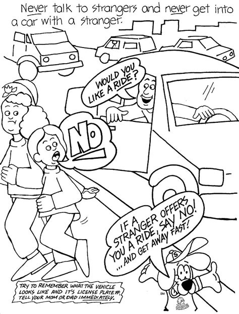 Stranger Danger Coloring Pages Coloring Pages