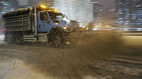 Chicago Activates More Than 200 Snow Plows Salt Trucks Ahead Of Wintry