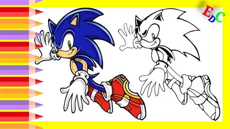 How To Draw Sonic Drawing Cartoon Running Step By Step Sonic The