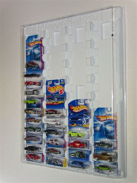 Hot Wheels Display Case White For Carded Cars W Dust Cover For Up To 52 Cars Ebay Hot