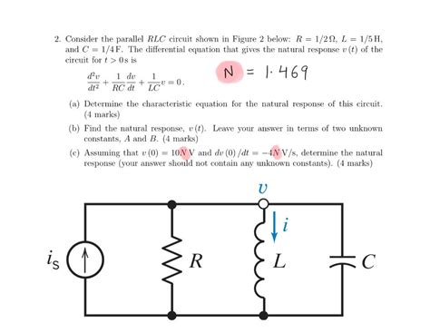Solved 2 Consider The Parallel Rlc Circuit Shown In Figure