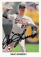 Dave Johnson autographed baseball card (Baltimore Orioles) 1990 Leaf #434