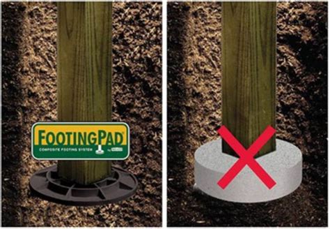 Footing Pad Composite Post Footing Pro Deck Supply Store