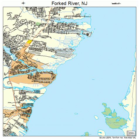 Forked River New Jersey Street Map 3424180