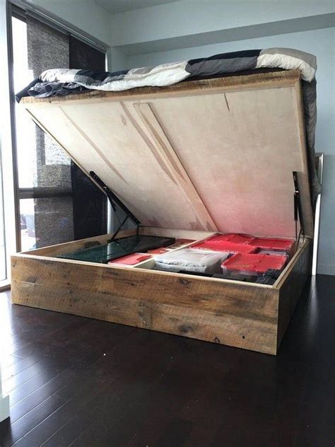 We'll take the pain out of under bed storage by installing a hatchlift hydraulic lift. Diy Platform Bed With Storage - Farmhouse Room in 2020 ...