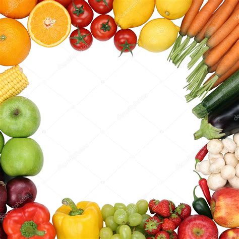Ramka z owoców i warzyw z lato — Zdjęcie stockowe © Boarding2Now #57736969