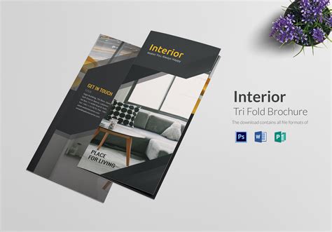 Tri Fold Interior Brochure Design Template In Psd Word Publisher