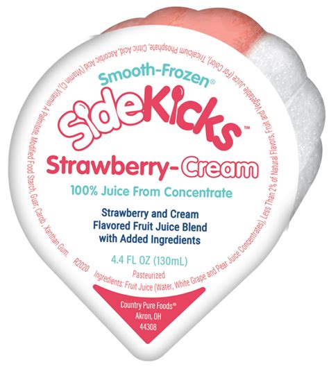 Smooth Frozen Sidekicks Strawberry Cream Country Pure