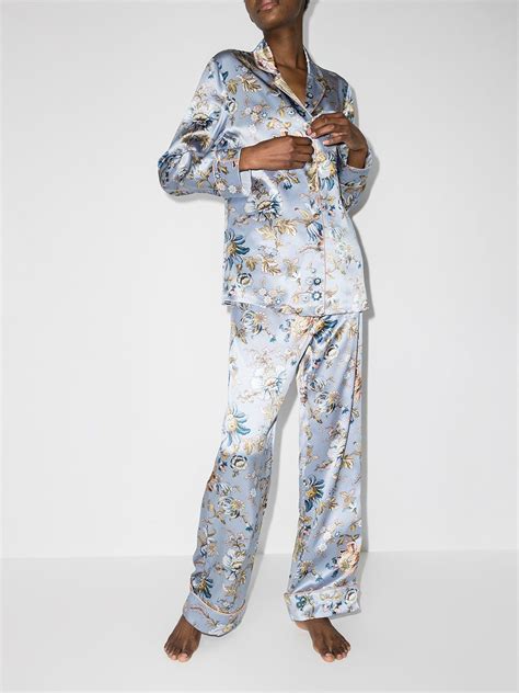 Olivia Von Halle Lila Renaissance Silk Pyjama Set Farfetch