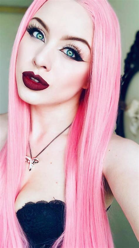 Pin By Maddie Van On Fashion Blue And Pink Hair Goth Beauty Vibrant Hair Colors