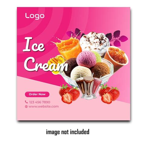 Premium Vector Ice Cream Banner Template