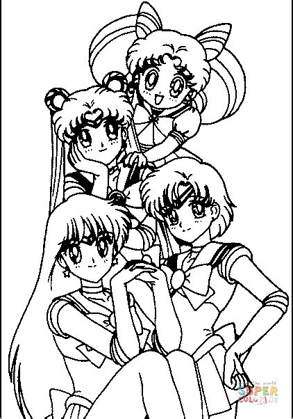 Anime bff coloring pages see more images here : Disegno di Le eroine di Sailor Moon da colorare | Disegni ...