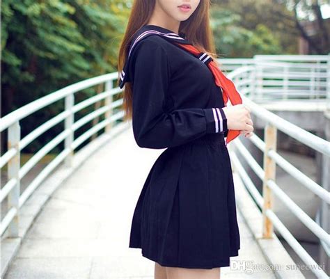 Acheter Enfilage Japonais Fille Lycée Marin Costume Uniforme Costume