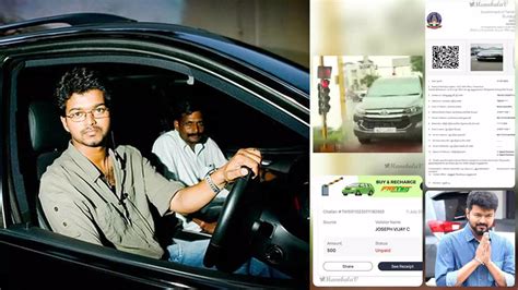 Superstar Thalapathy Vijay Violates Traffic Rules Gets Fined Report