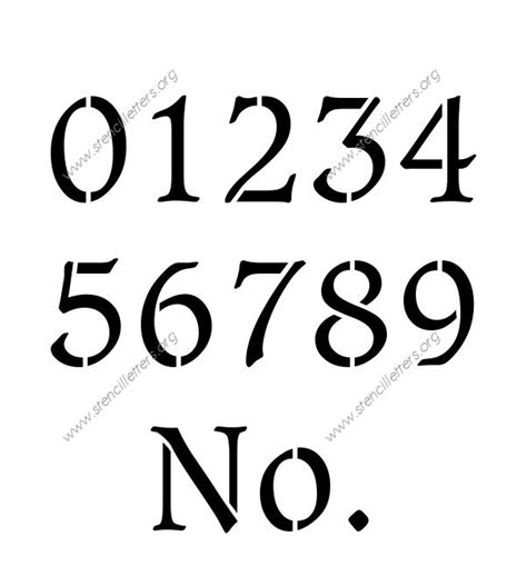 Number Stencils Designs